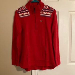 Vineyard vines red pullover size small